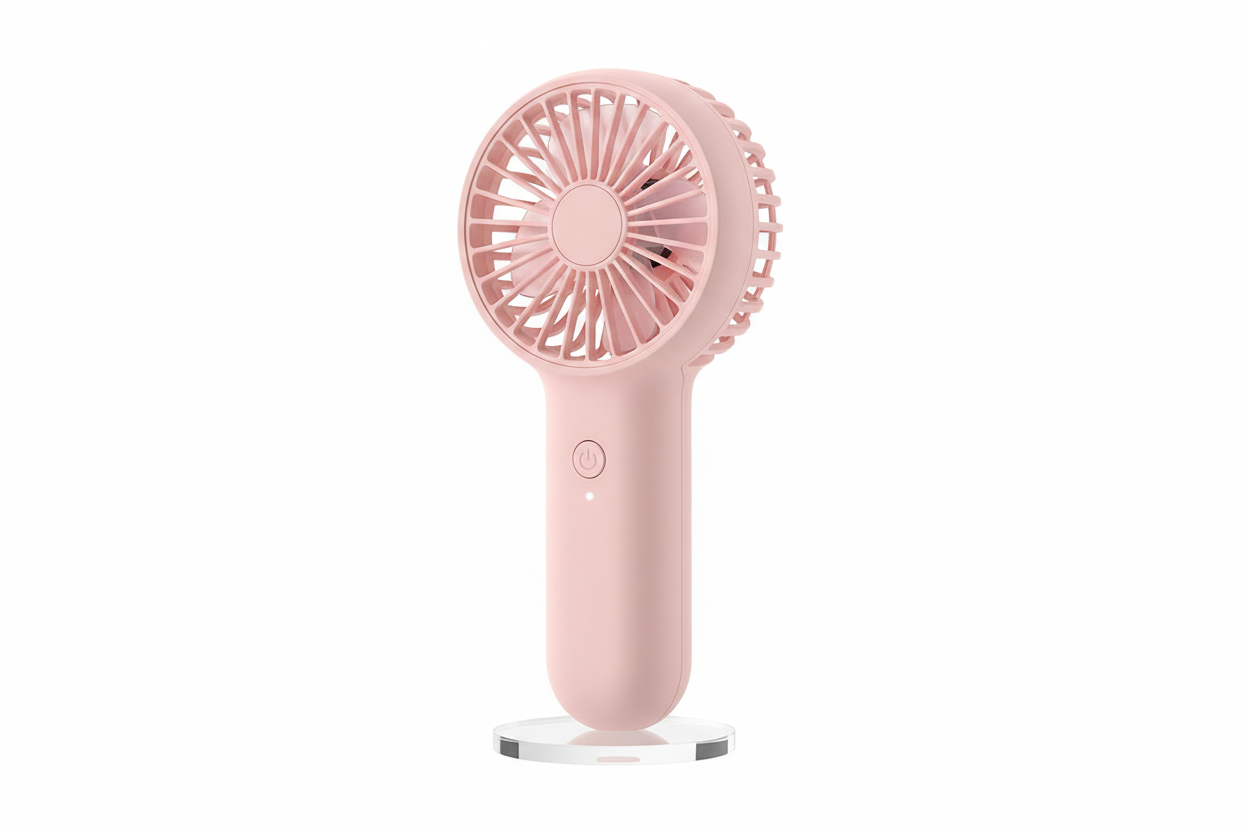 pink portable mini fan