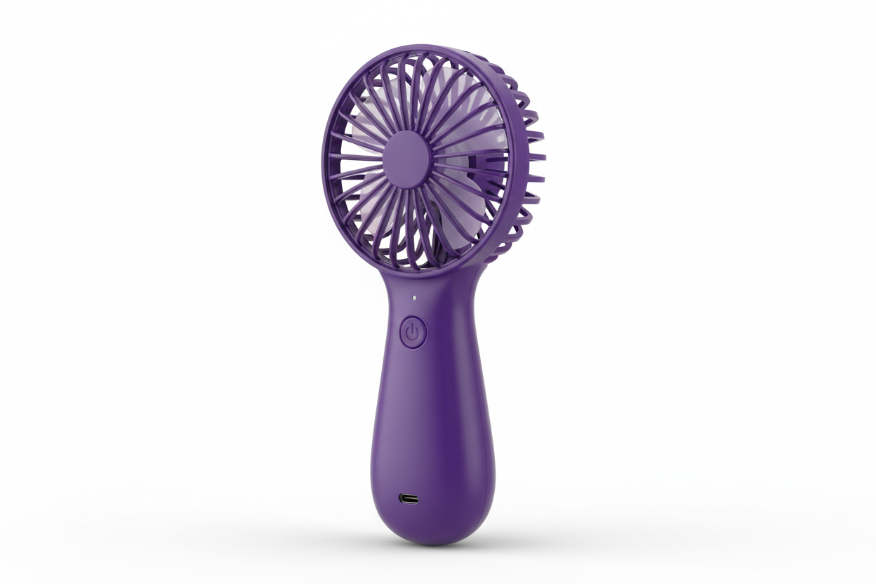 purple portable mini fan